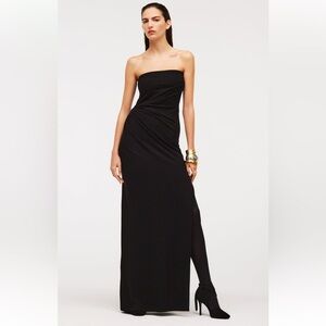 Zara DRAPED WOOL BLEND DRESS LIMITED EDITION. Black. Size S. New with Tags.